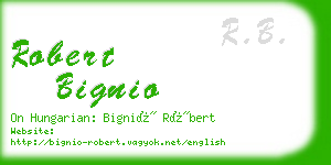 robert bignio business card